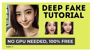 Face Swap AI Tutorial  Deepfake myself No GPU 1 click install Detail explained deepfake faceswap [upl. by Sirhc368]