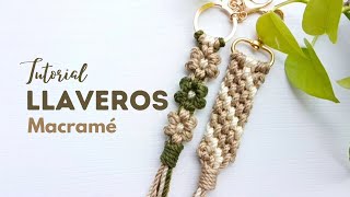 DIY LLAVEROS en MACRAMÉ  DIY Macrame Keychain Tutorial [upl. by Odine]