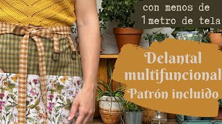 🌱 Delantal DIY  PATRÓN y TUTORIAL Paso a Paso para Cocina Costura y Jardín 🌱 [upl. by Biron710]