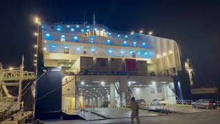 Boarding Grimaldi Lines Ferry from Barcelona to Porto Torres [upl. by Sakiv983]