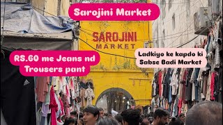 Sarojini Market Delhi  Rs60 me Jeans Pant  Girls Clothing Market 🌸🌼 ​⁠Indiatour1311 [upl. by Annaiv574]