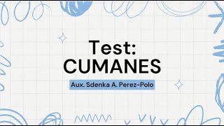 Test CUMANES  Auxiliatura [upl. by Mordy478]