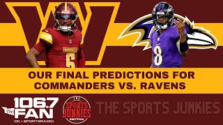 commanders vs ravens Predictions  Sports Junkies [upl. by Annayehc]