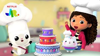 Cakey’s Bakery Cute Cake Baking 🎂 Gabby’s Dollhouse  Netflix Jr [upl. by Vasti]