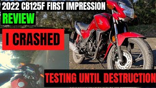 2022  HONDA CB125F  First impression  review  CRASH [upl. by Chester]