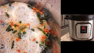 Rice with mix vegetables in instant pot  Sharing skills  Easy recipe [upl. by Ydaj]