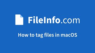 How to tag files in macOS [upl. by Epifano526]