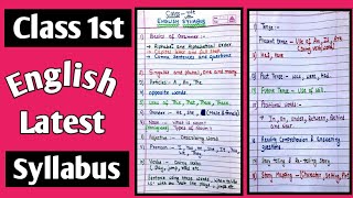 Class 1st English Complete SyllabusEnglish Syllabusof Grade 1kidslearningfun2013 [upl. by Naneek175]