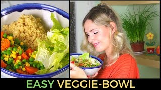 DIE SCHNELLSTE VEGGIEBOWL DER WELT • Einfache und günstige Zutaten • FastGreenFood [upl. by Annoerb]