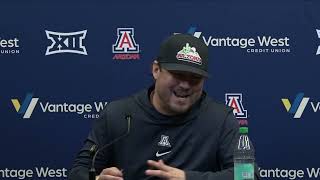 Arizona Football Press Conference  Coach Matt Adkins [upl. by Ahsinak]