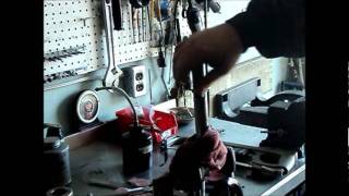 Bicycle repairThreading a bicycle steer tube and milling the crown race seat [upl. by East]