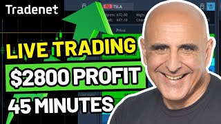 LIVE Day Trading  Day Trader Makes 2800 In 45 Minutes [upl. by Adieno807]