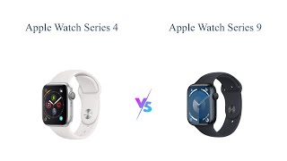 Apple Watch Series 4 vs Series 9 Comparison ⌚🔥 [upl. by Aisanahta667]