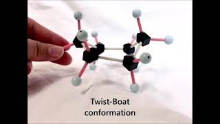 conformation changes of Cyclohexane ring flip [upl. by Nyltac]