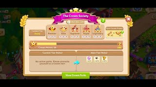 FarmVille 2 Country Escape👑The Crown Society Event Day 2 farmville2 fv2 fyp iosgameplay [upl. by Kanal823]