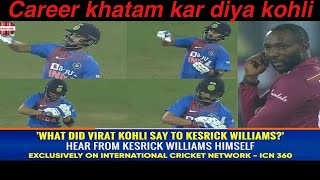 Virat fights with Williams viratkohli trending cricket viralvideo westindies [upl. by Fia77]