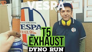 vespa 244 dyno  T5 EXHAUST  FMPboxTEST [upl. by Kort608]