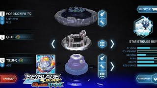 LIGHTNING POSEIDON P8 GAMEPLAY BEYBLADE BURST QUADSTRIKE APP UPDATE 111 [upl. by Germana634]