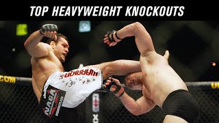 Top 10 Heavyweight Knockouts in UFC History [upl. by Germin]