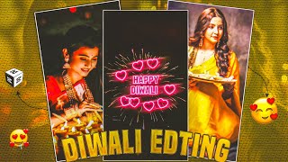 Diwali Special Status Video Editing  Happy Diwali Video Editing  Instagram Trending Reels Editing [upl. by Ennovihs]