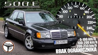 1992 Mercedes 500E 326 KM  Zamykamy budzik Vmax pomiary przyspieszeń  4K [upl. by Ocicnarf461]