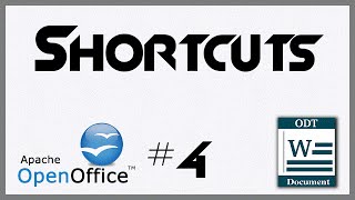 Shortcuts  4  Introduction to OpenOffice Writer [upl. by Marbut611]