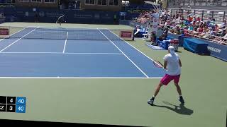 イズナーのバックリターン（スロー） John Isner Backhand Return Slow Motion [upl. by Essila]