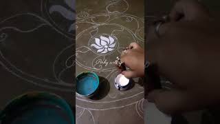 Happy Diwali ✨🙏🌺 new Alpona disgne🥰 diwalidecoration rangoli diwali trending shorts diy [upl. by Beane]