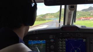 King Air B200 Takeoff St Barth TFFJ [upl. by Ditzel]