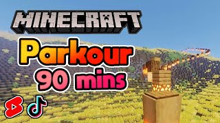 92 Minutes Minecraft Parkour Shaders Nature ASMR Download [upl. by Bernadene]