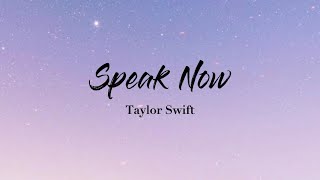 Speak Now  Taylor Swift Lyrics Video [upl. by Valiant742]