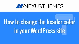 How to change the background color of the header in WordPress [upl. by Becca]