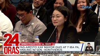 Sen Risa Hontiveros calls arrest warrant against Alice Guo 7 others in contempt  24 Oras [upl. by Debor]