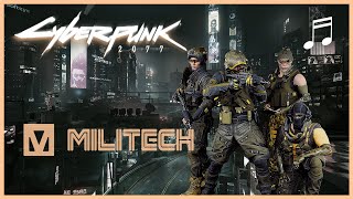 CYBERPUNK 2077 Militech Stealth Music  Gamerip Soundtrack  1 HOUR [upl. by Shannon]