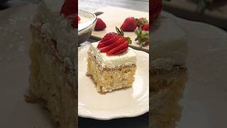 Homemade Tres Leches  Impress your taste buds and friends with this divine dessert🍰 tresleches [upl. by Eralc]