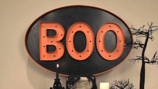 Bethany Lowe Boo Marquee  Black Bow Halloween Shoppe [upl. by Nannette]