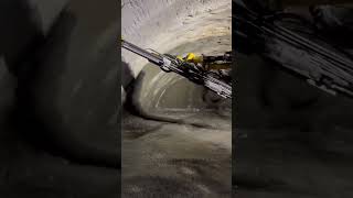 Drilling rock bolts  Tunnel [upl. by Olrac]