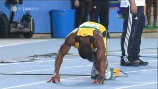 World Record 4x100 metres relay Jamaica 3704 sec Daegu IAAF WC 2011 final round [upl. by Plank]