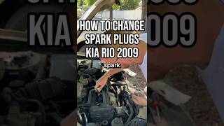 How to change spark plugs on a kia rio 2009 [upl. by Ljoka]