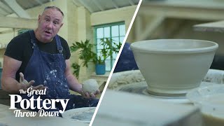 How to make a pottery bowl in under 3 minutes  Mini Masterclass  The Great Pottery Throw Down [upl. by Brechtel606]