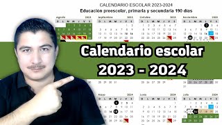 Calendario escolar 2023  2024  Anteproyecto [upl. by Claudy]