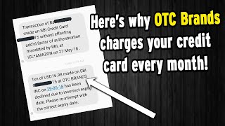 OTC Brands charge on credit card statement  what is it Is it a fraud or legit transaction [upl. by Florie]