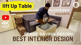 Lift up coffee table  Alcove New Kolkata 3BHK  Interior Design [upl. by Downe]