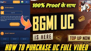 How to Purchase BGMI UC in UNIPIN  How to Buy BGMI UC From Website  Purchase BGMI UC Through ID [upl. by Yaakov]