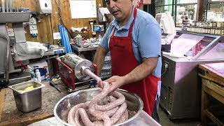 Making Italian quotSalsicciaquot Sausages in London Seen in the Street Market Street Food [upl. by Doloritas]