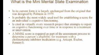 Part 1  How To Use The Mini Mental State Examination [upl. by Ahsuatal]