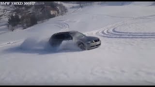 Audi Quattro vs BMW xDrive Comparison  Driving in snow 2019 ❄️ [upl. by Jillana]