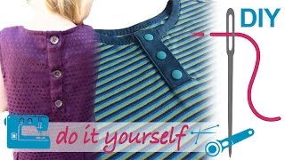 Knopfleiste Knopflochleiste nähen für Anfänger – DIY Shirt quotWinniequot [upl. by Alexandro]