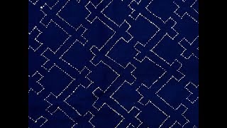 Sashiko Embroidery  Quilt Design Tutorial18 For Very Beginners [upl. by Blisse]