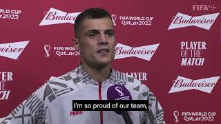 Granit Xhaka  Budweiser Player of the Match  Serbia vs Switzerland [upl. by Fortier79]